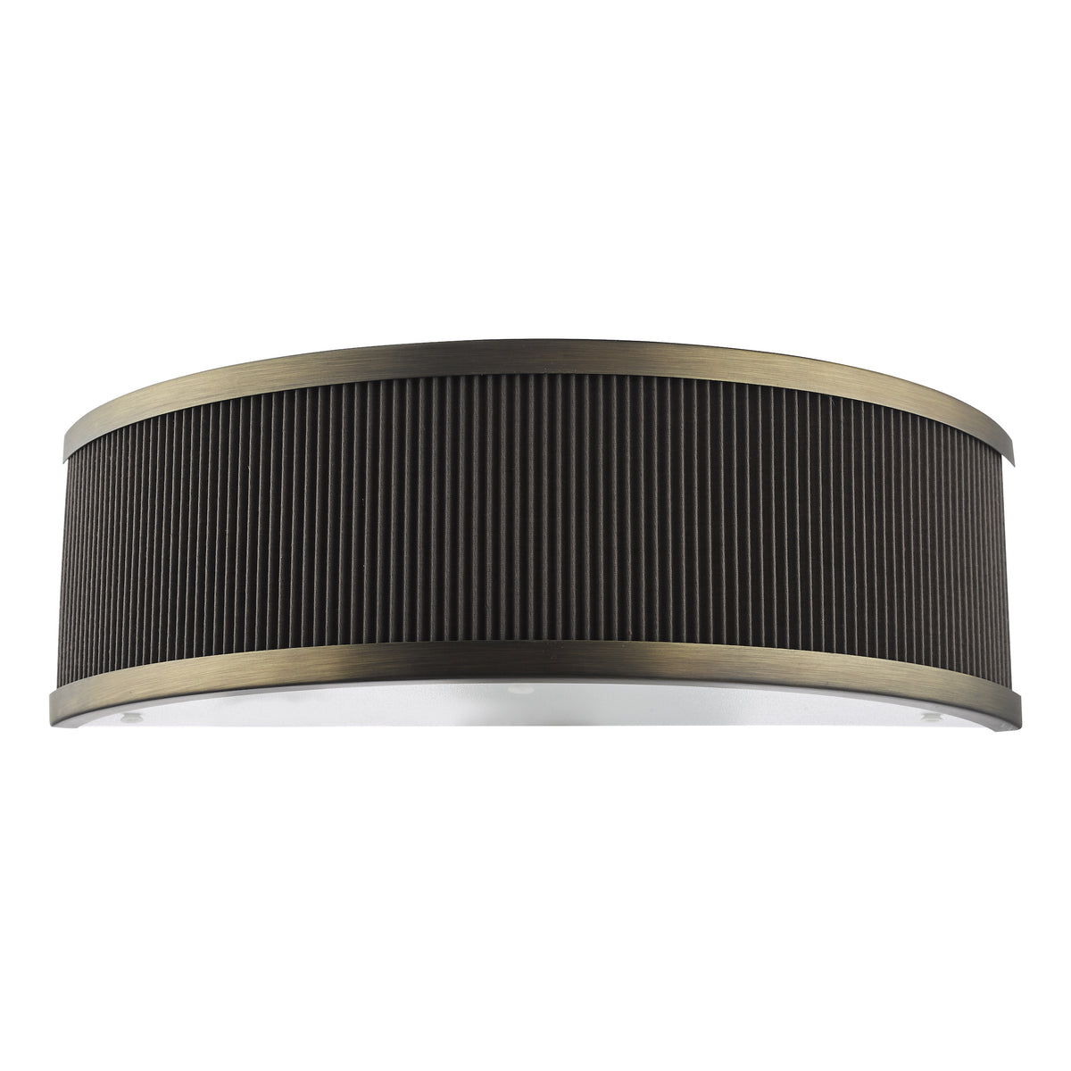 Alvaro Wall Light In Antique Bronze With Pleated Mushroom Shade