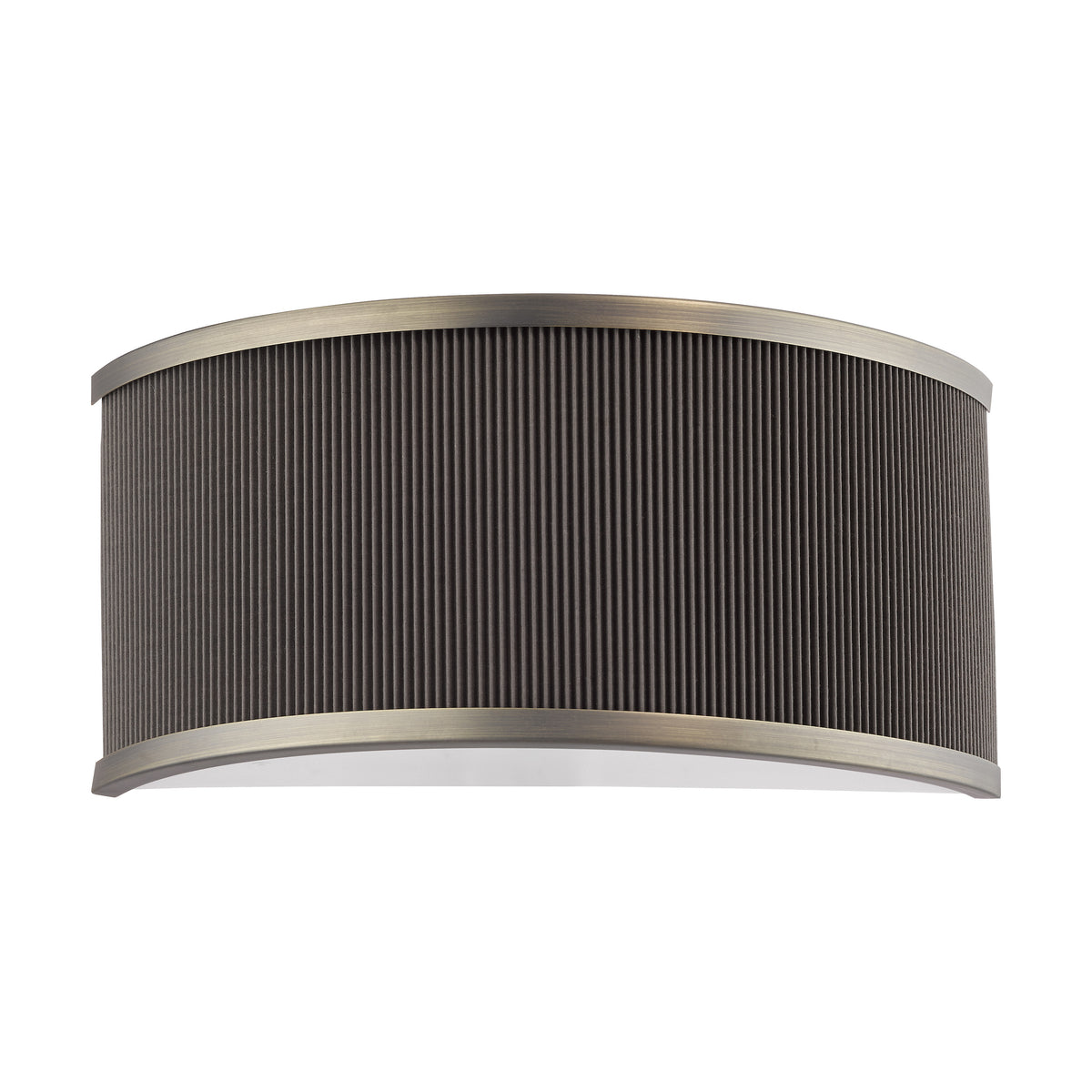 Alvaro Large Wall Light in Antique Bronze With Pleated Mushroom Shade