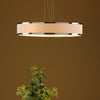 Alvaro Large Light Pendant In Polished Chrome With Pleated Ivory Shade