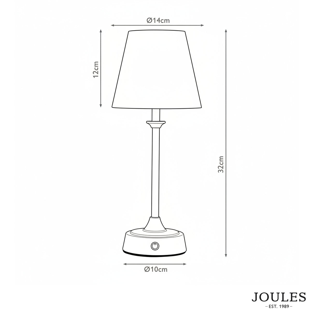 Apsley Rechargeable Table Lamp in Matt Antique Brass with Green Cotton Shade