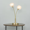 Avari Table Lamp In Satin Brass With Frosted Glass Shades