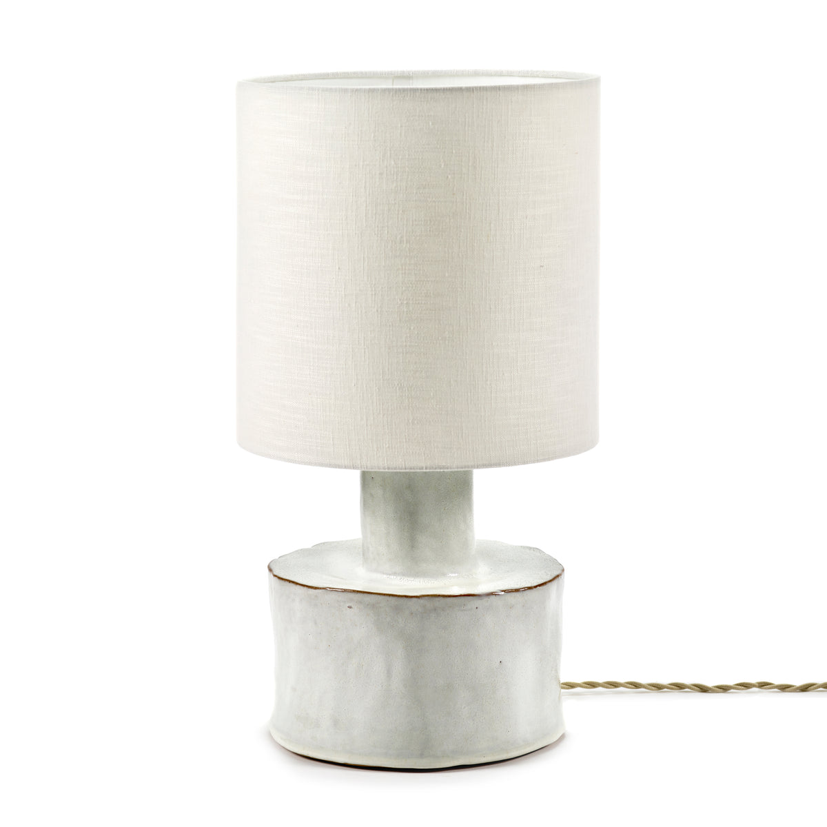 Catherine Stoneware Table Lamp In White