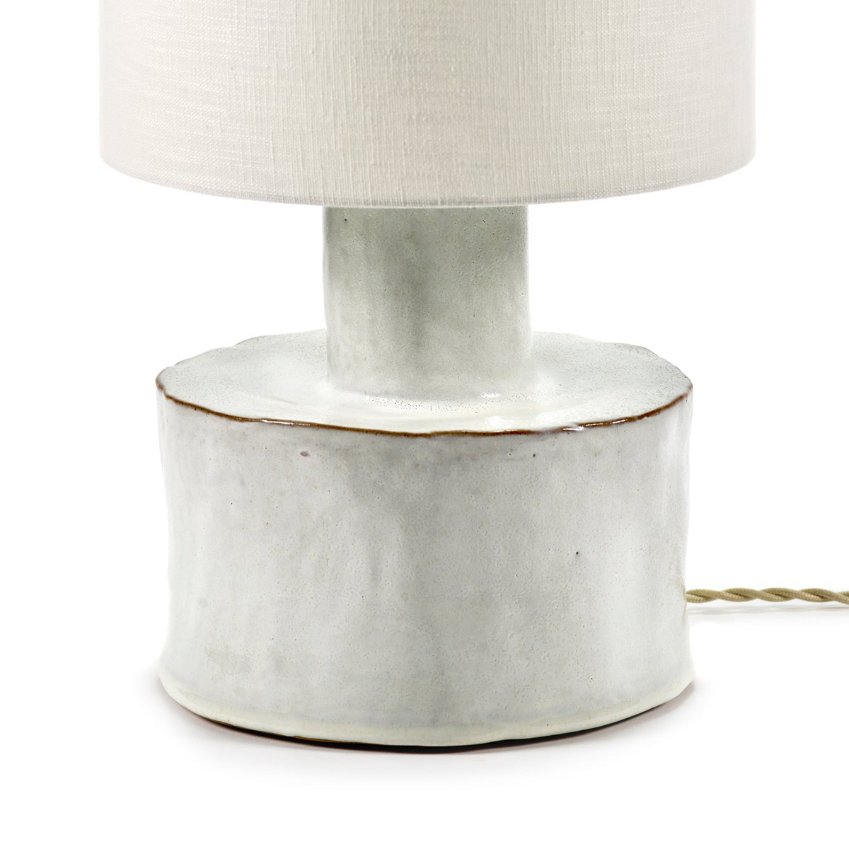 Catherine Stoneware Table Lamp In White