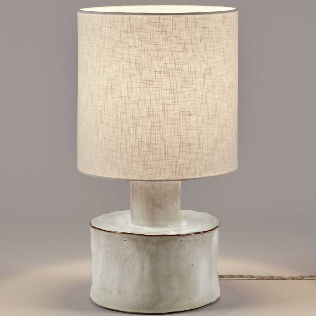 Catherine Stoneware Table Lamp In White