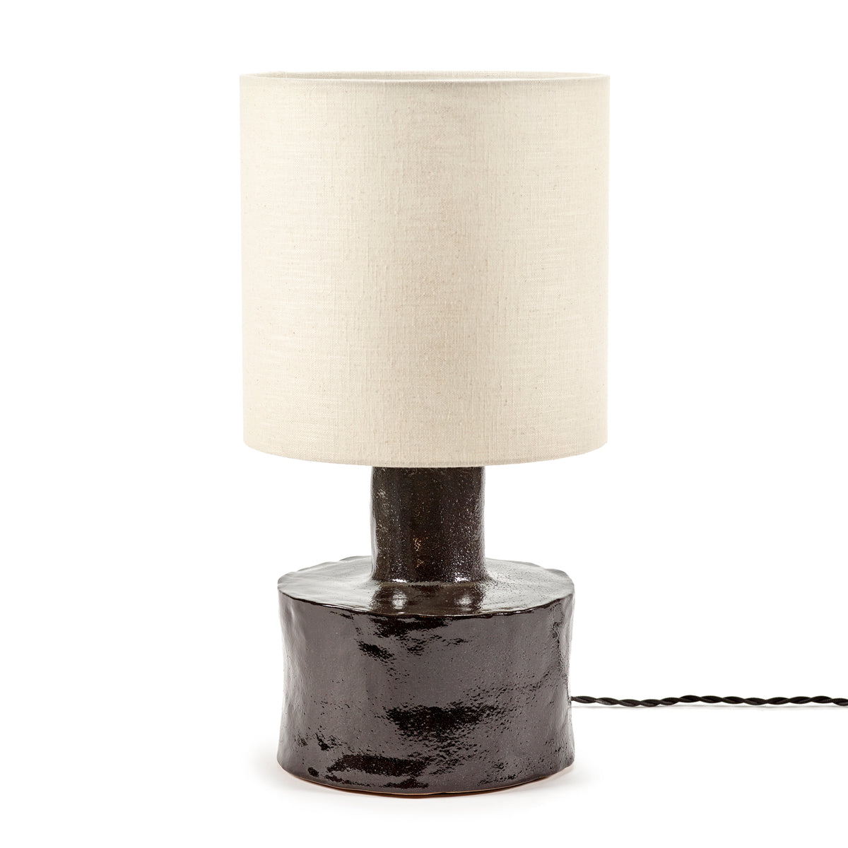 Catherine Stoneware Table Lamp In Black