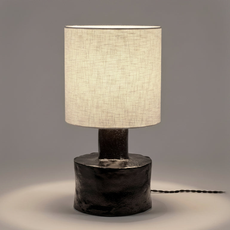 Catherine Stoneware Table Lamp In Black