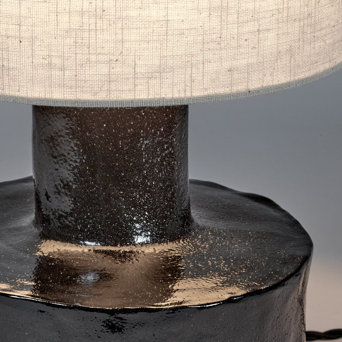 Catherine Stoneware Table Lamp In Black