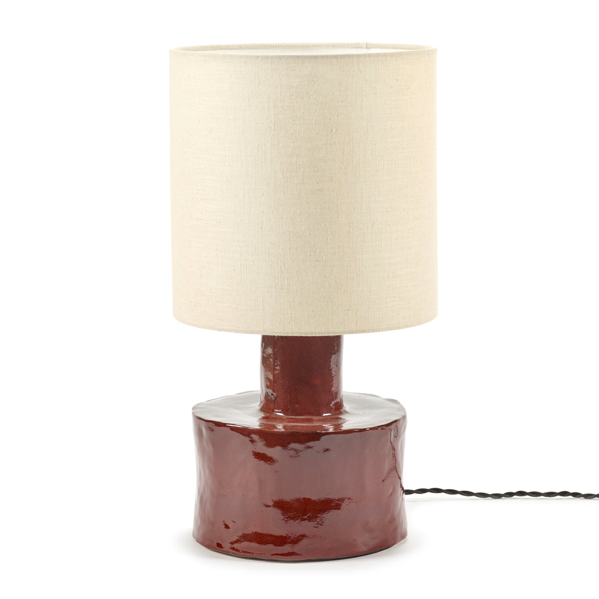 Catherine Stoneware Table Lamp In Red