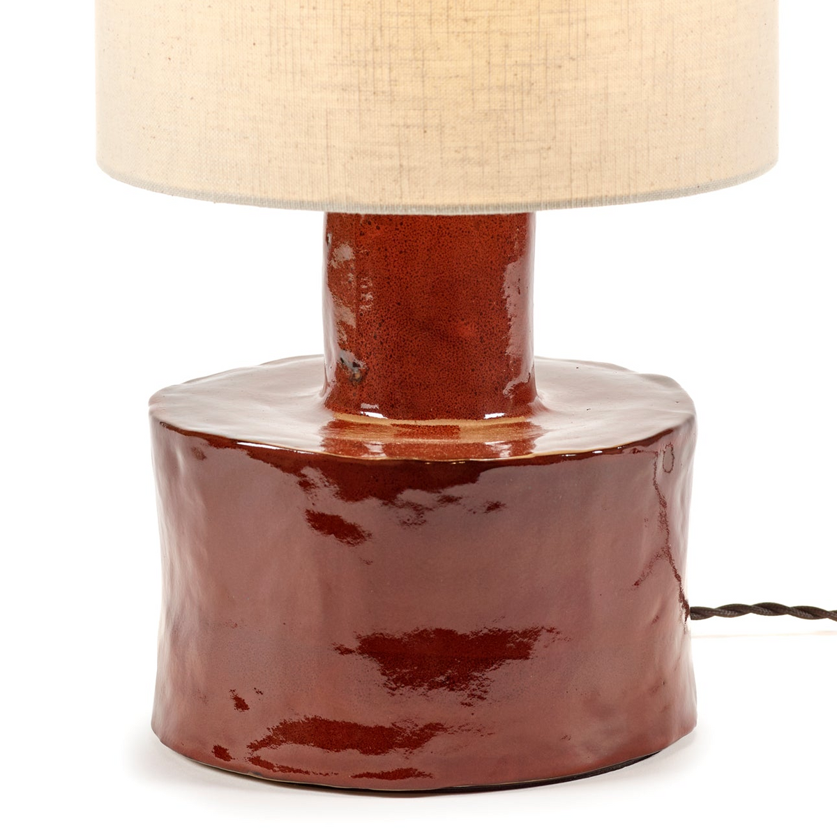 Catherine Stoneware Table Lamp In Red