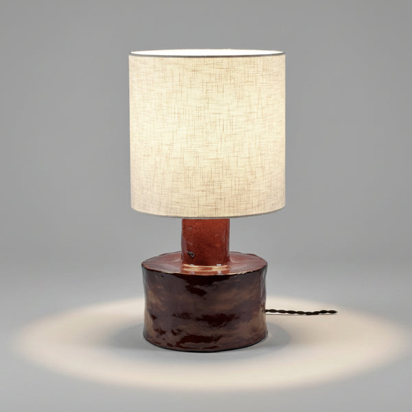 Catherine Stoneware Table Lamp In Red
