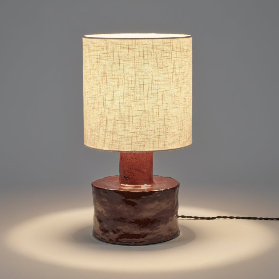 Catherine Stoneware Table Lamp In Red