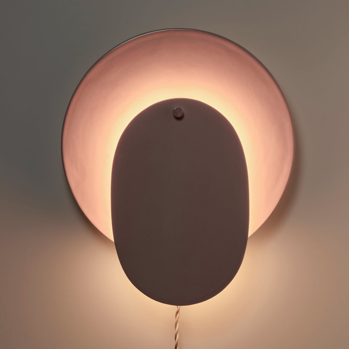 Nebula Ceramic Wall Lamp No.1 in Rose Pink