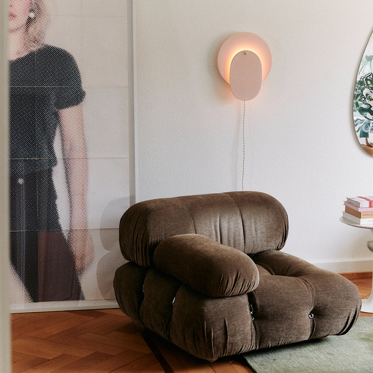 Nebula Ceramic Wall Lamp No.1 in Rose Pink