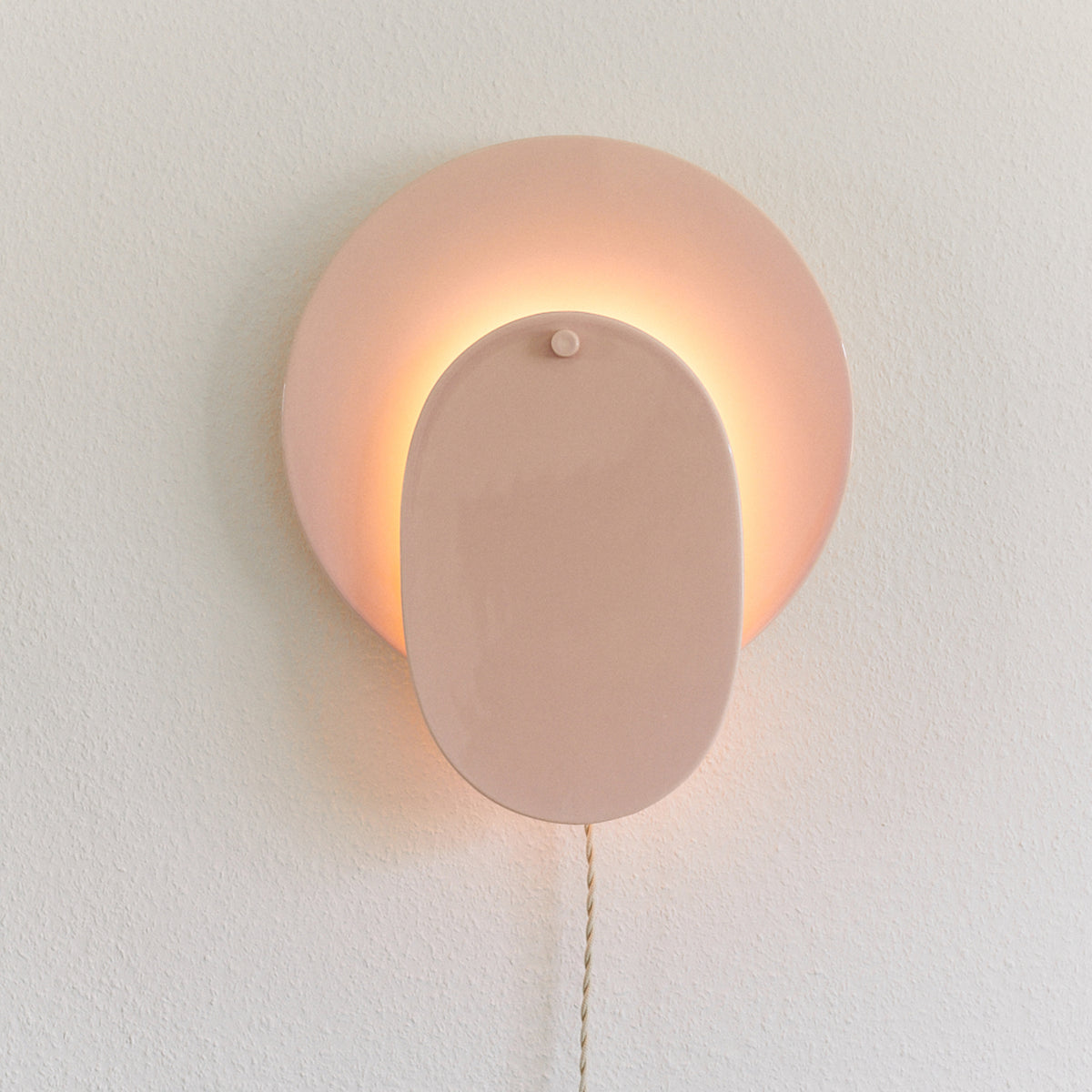 Nebula Ceramic Wall Lamp No.1 in Rose Pink