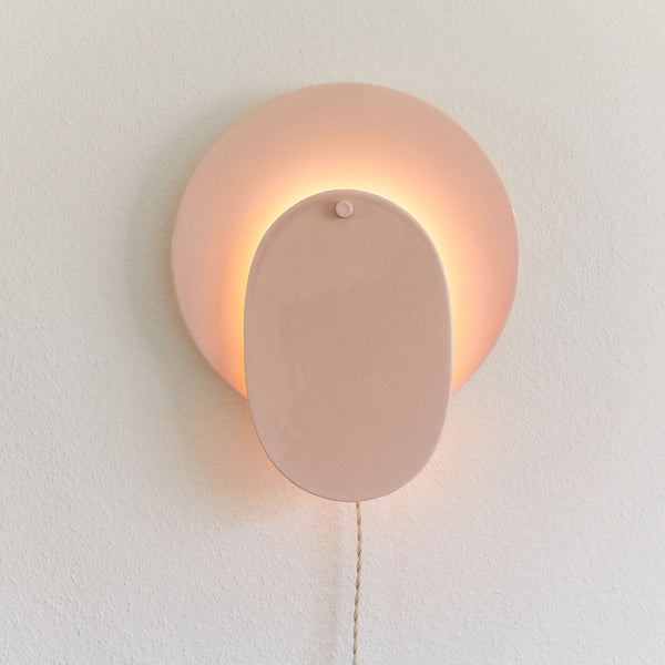 Nebula Ceramic Wall Lamp No.1 in Rose Pink
