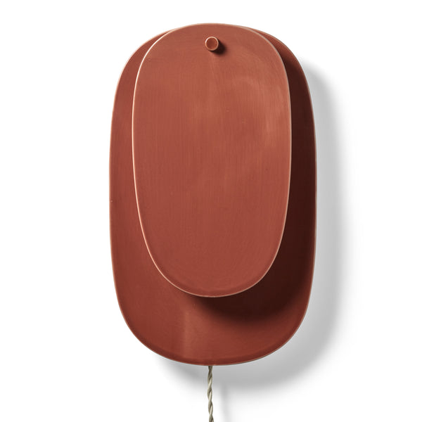 Nebula Ceramic Wall Lamp No.4 in Bordeaux Red