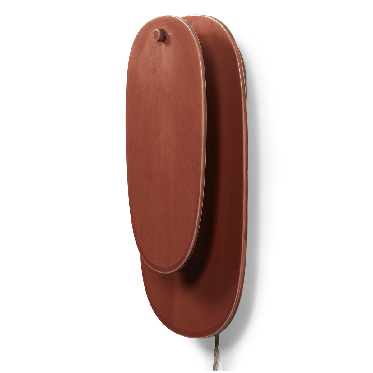 Nebula Ceramic Wall Lamp No.4 in Bordeaux Red