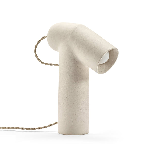 Maia Ceramic Table Lamp In Beige