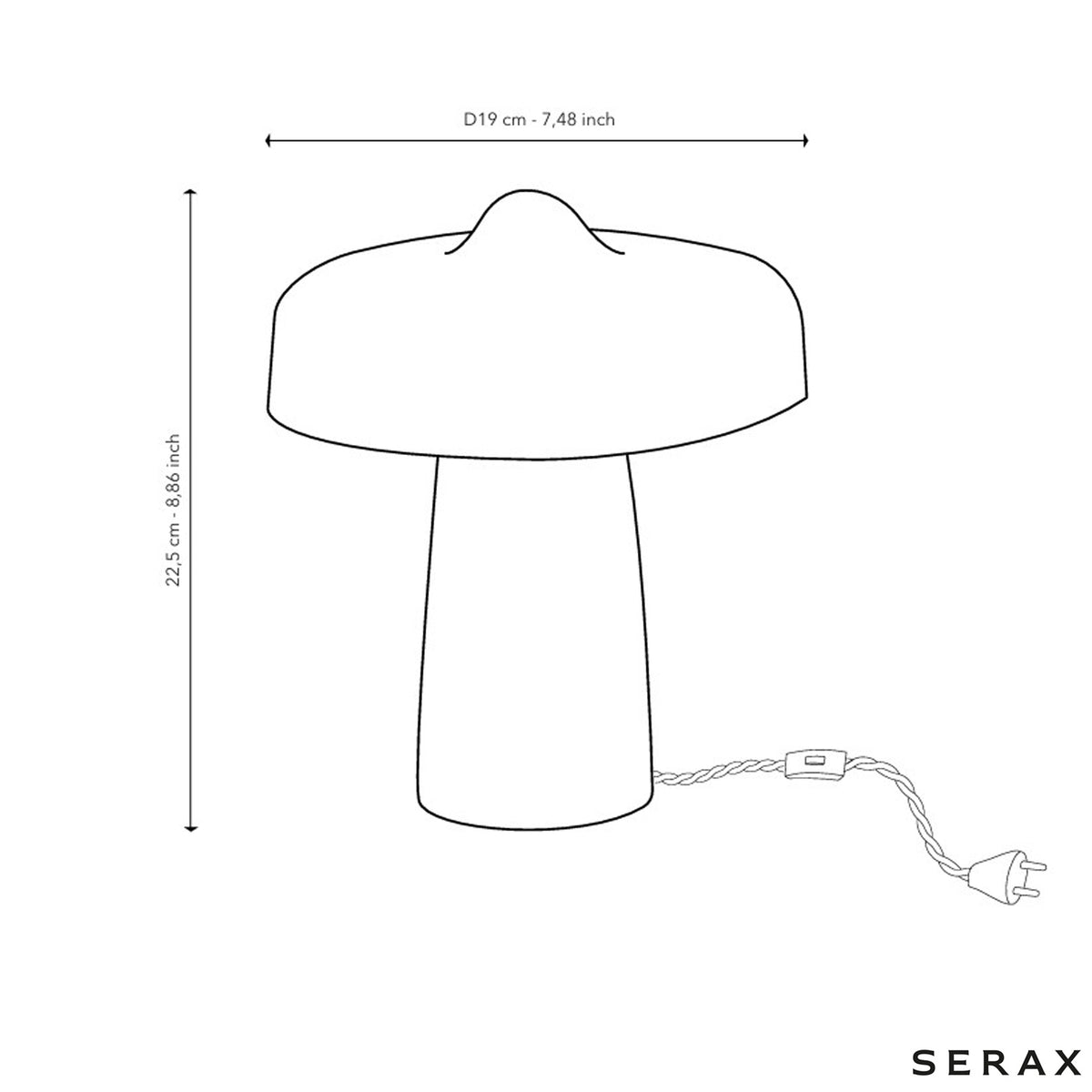 Fou Ceramic Table Lamp In Black