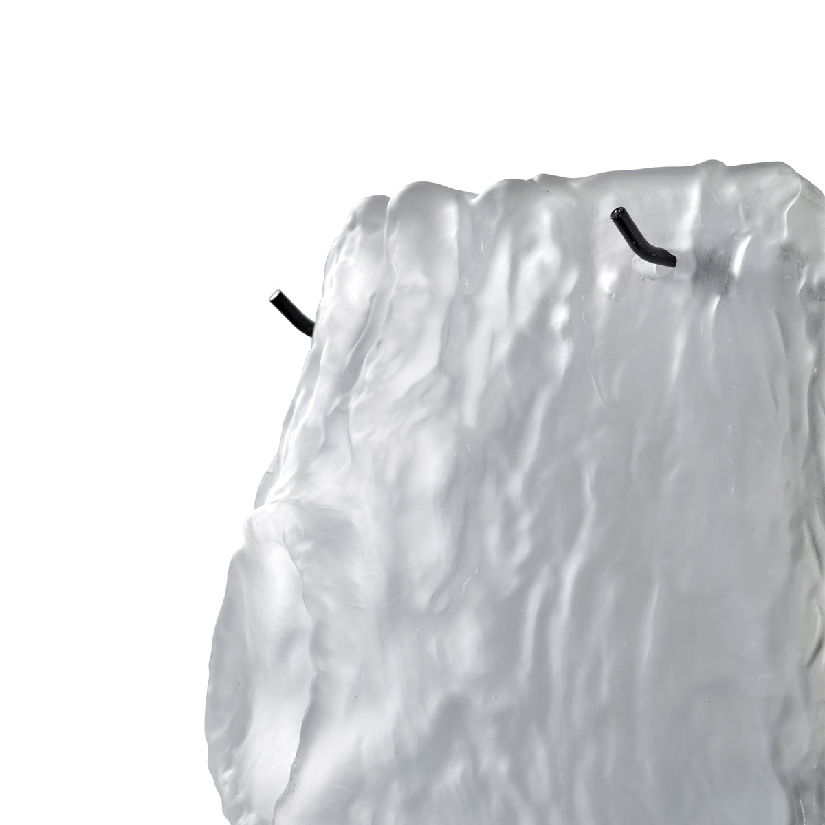 Oak Small Glass Wall Lamp No.1 in White