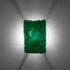 Oak Small Glass Wall Lamp No.1 in Emerald Green