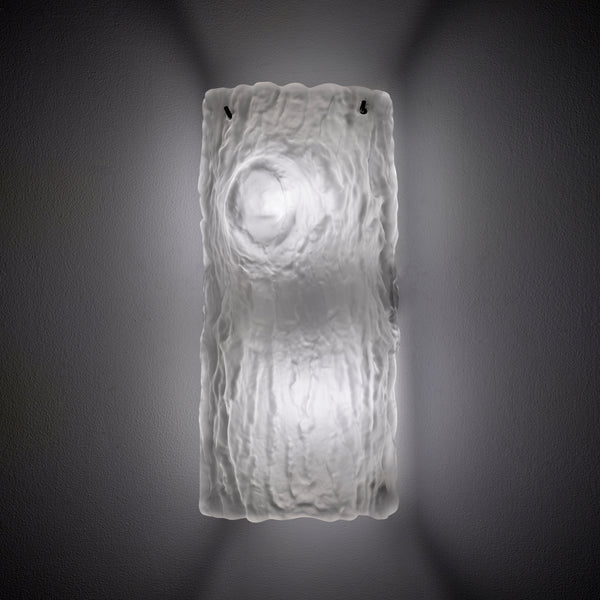 Oak Medium Glass Wall Lamp No.2 in White