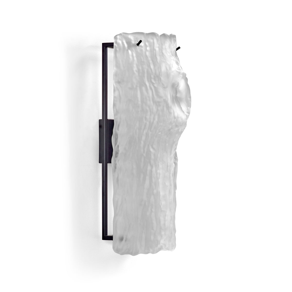 Oak Medium Glass Wall Lamp No.2 in White