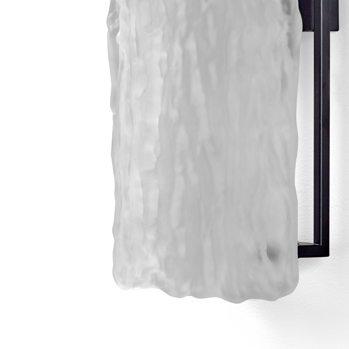 Oak Medium Glass Wall Lamp No.2 in White