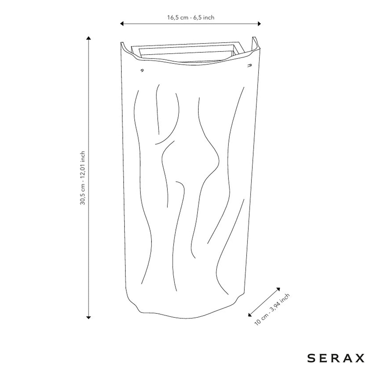 Oak Medium Glass Wall Lamp No.2 in White