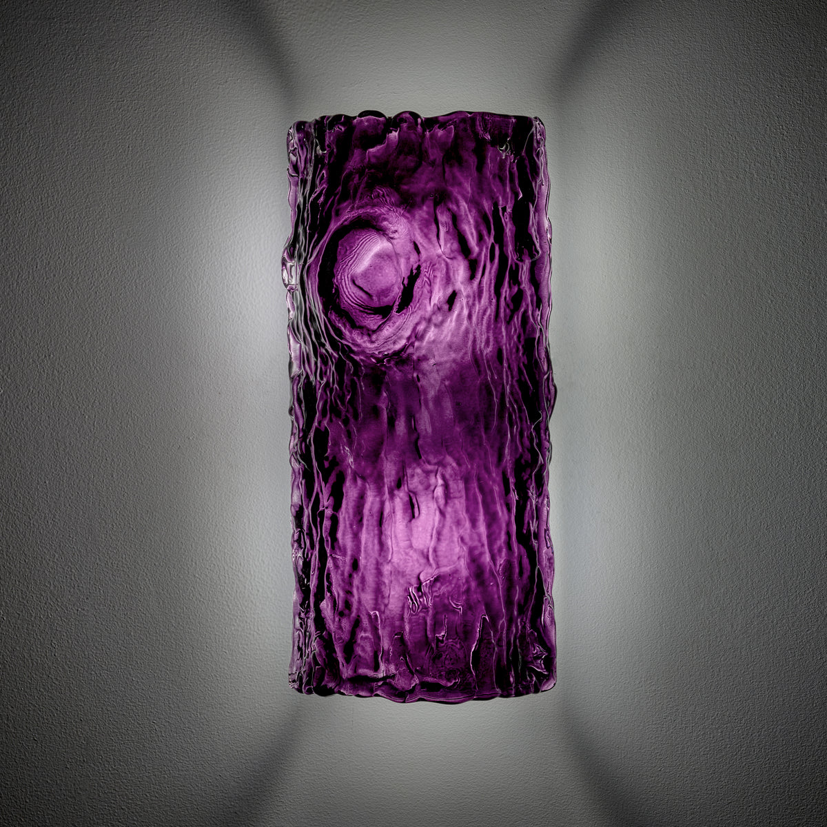 Oak Medium Glass Wall Lamp No.2 in Purple