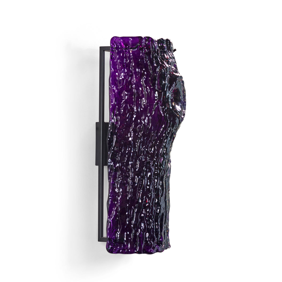 Oak Medium Glass Wall Lamp No.2 in Purple