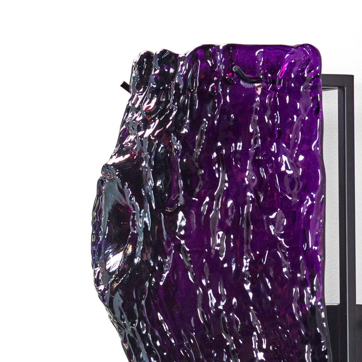 Oak Medium Glass Wall Lamp No.2 in Purple