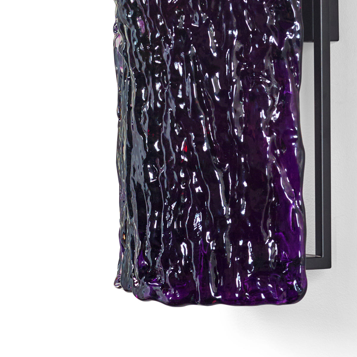 Oak Medium Glass Wall Lamp No.2 in Purple