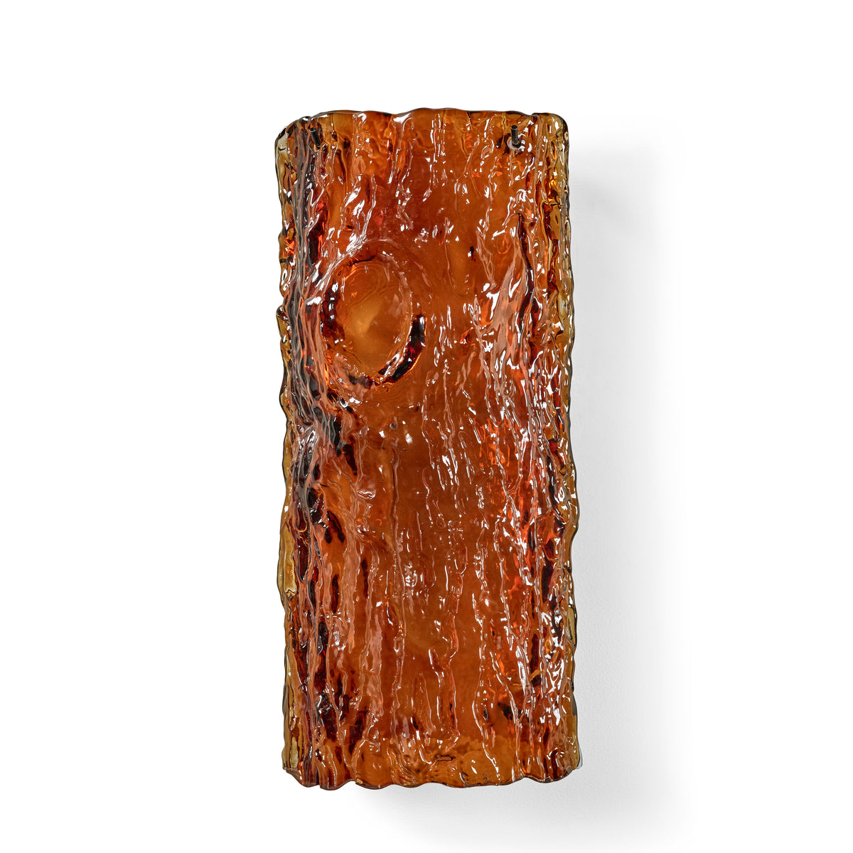 Oak Medium Glass Wall Lamp No.2 in Amber