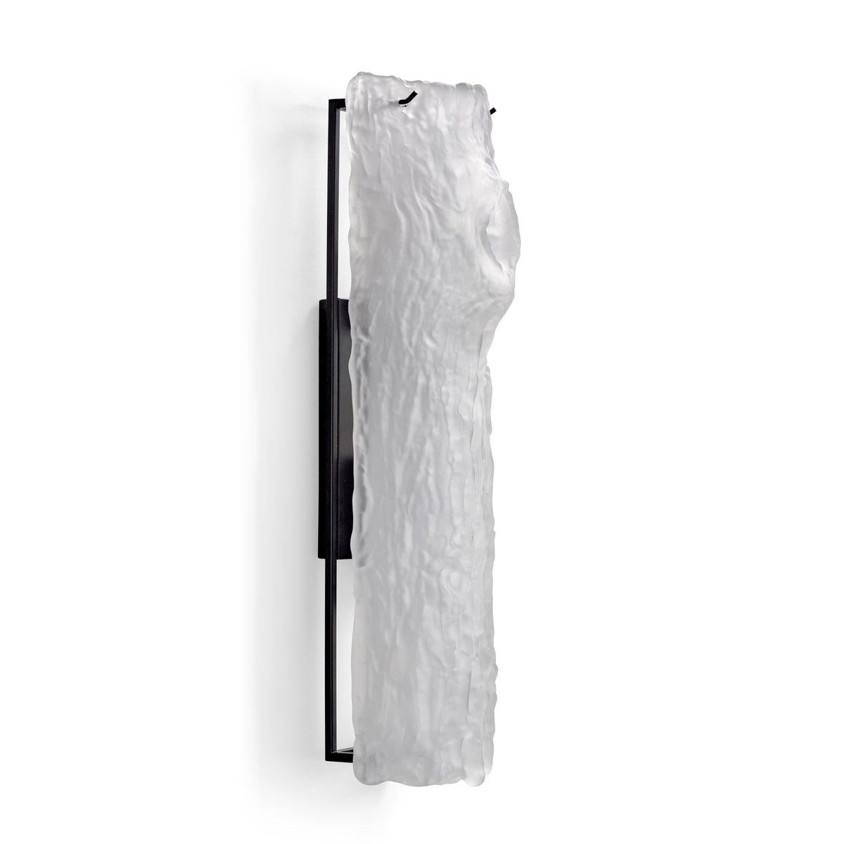 Oak Large Glass Wall Lamp No.3 in White