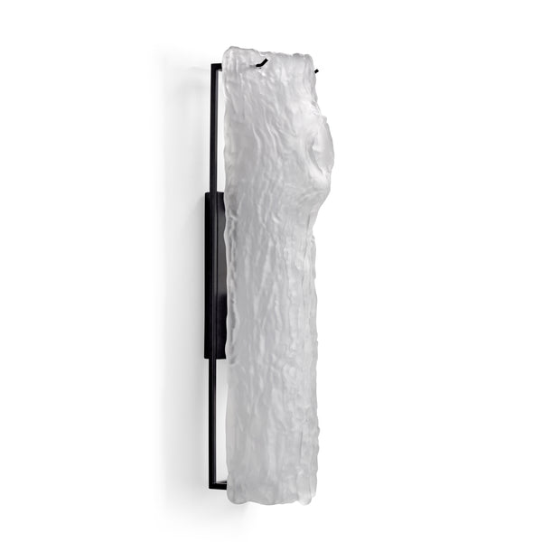 Oak Large Glass Wall Lamp No.3 in White