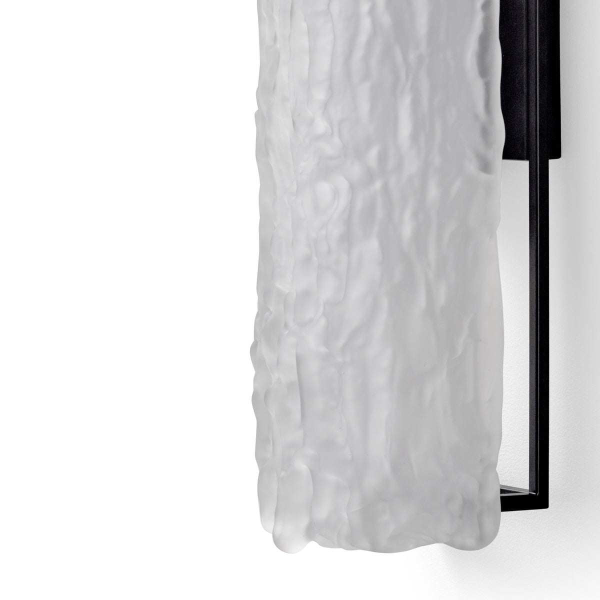 Oak Large Glass Wall Lamp No.3 in White