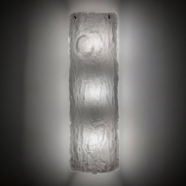 Oak Large Glass Wall Lamp No.3 in White