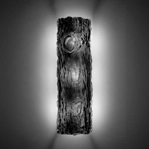Oak Large Glass Wall Lamp No.3 in Black