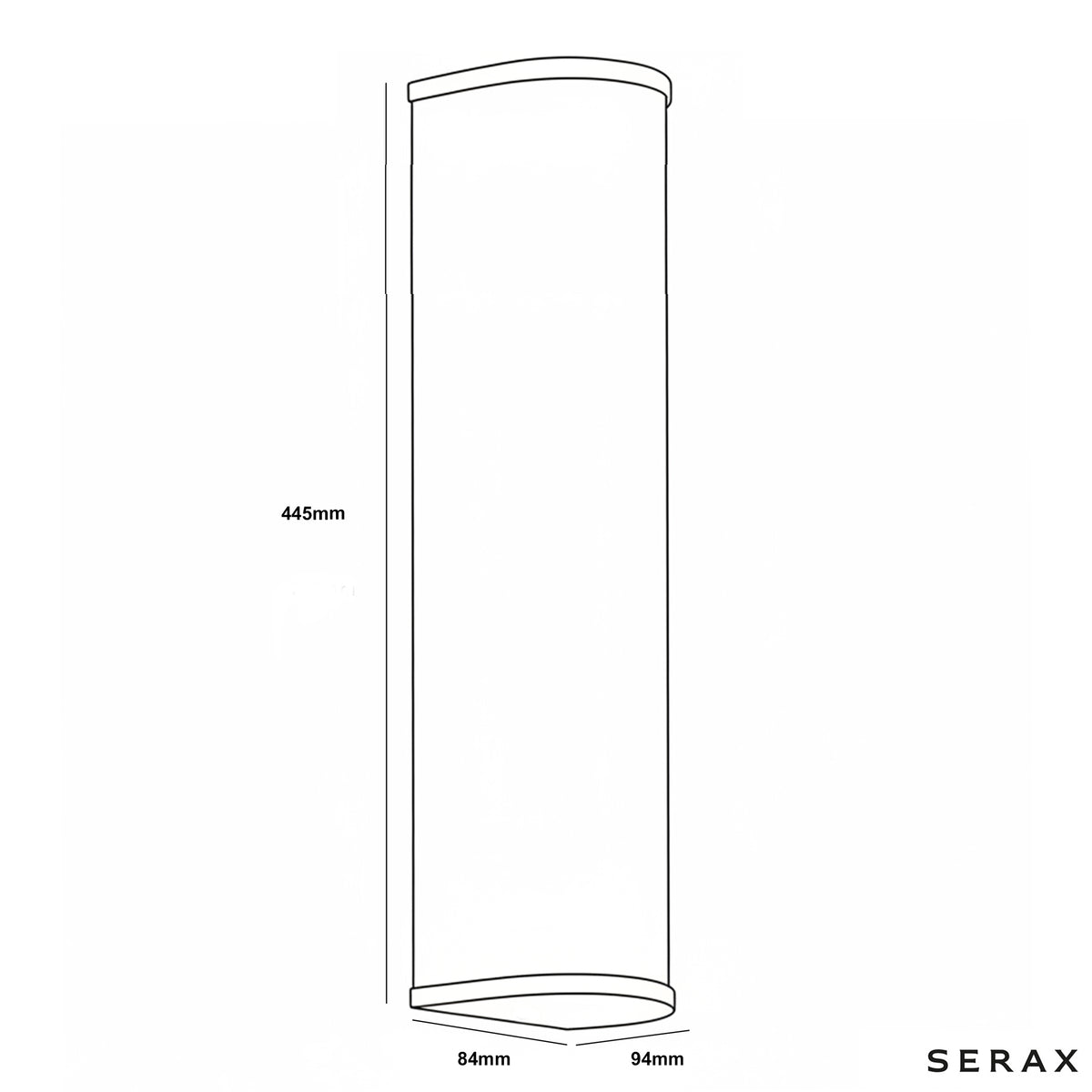 Camu Large Wall Light in Bronze with Etched Glass Shade