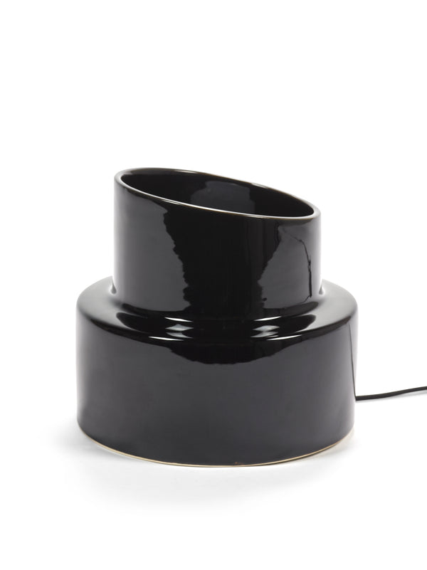 Pillar Ceramic Table Lamp in Black