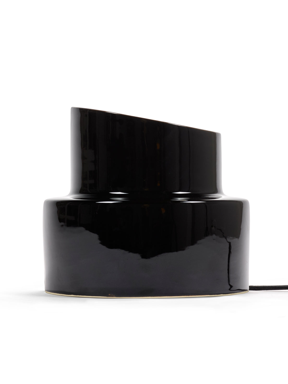 Pillar Ceramic Table Lamp in Black