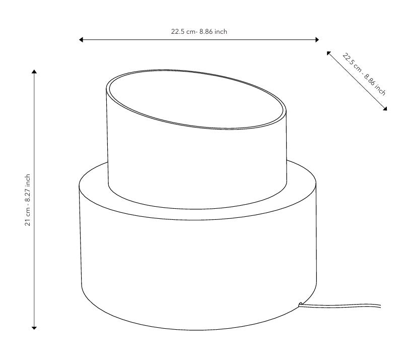 Pillar Ceramic Table Lamp in Black