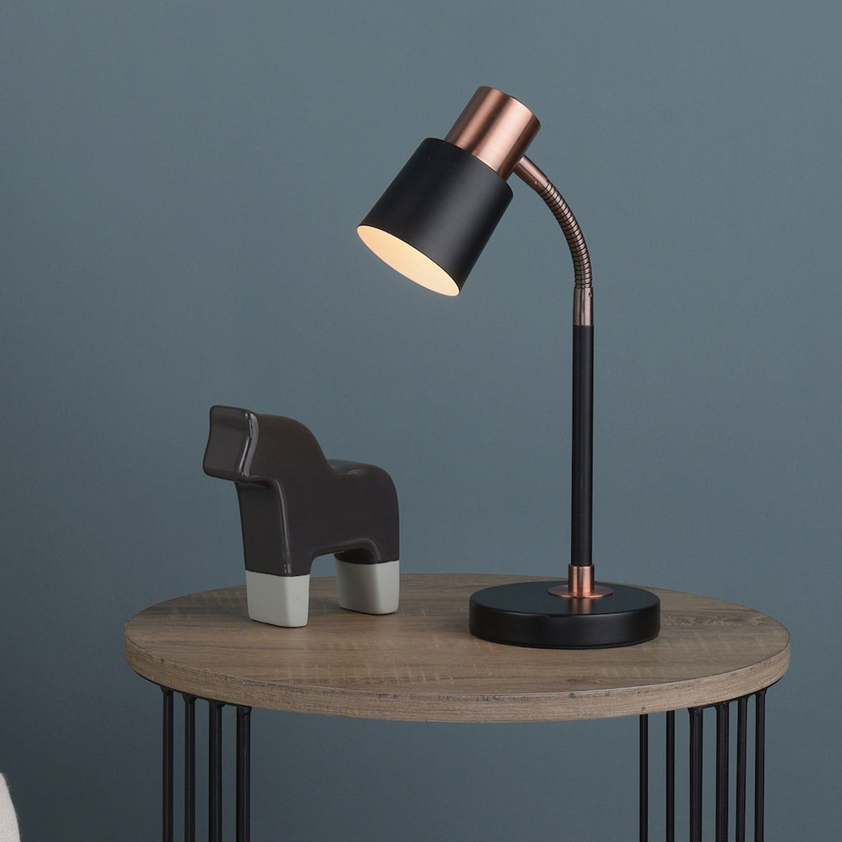 Bond Task Lamp in Matt Black and Burnished Copper