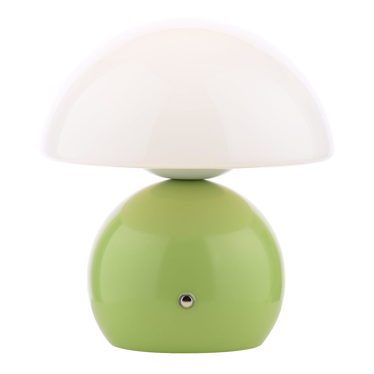 Green and white mushroom shaped table lamp