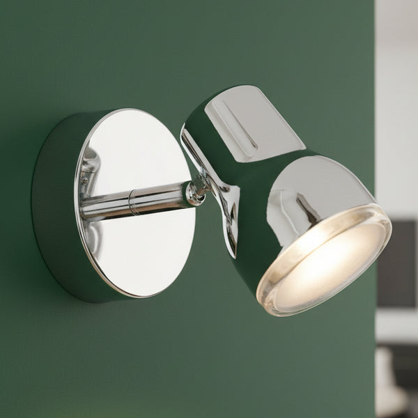 Clint IP44 Adjustable Bathroom Spotlight In Polished Chrome