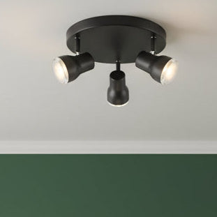 Clint Triple Lamp IP44 Adjustable Bathroom Spotlight In Matt Black