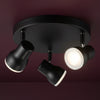 Clint Triple Lamp IP44 Adjustable Bathroom Spotlight In Matt Black