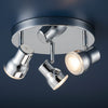 Clint Triple Lamp IP44 Adjustable Bathroom Spotlight In Polished Chrome
