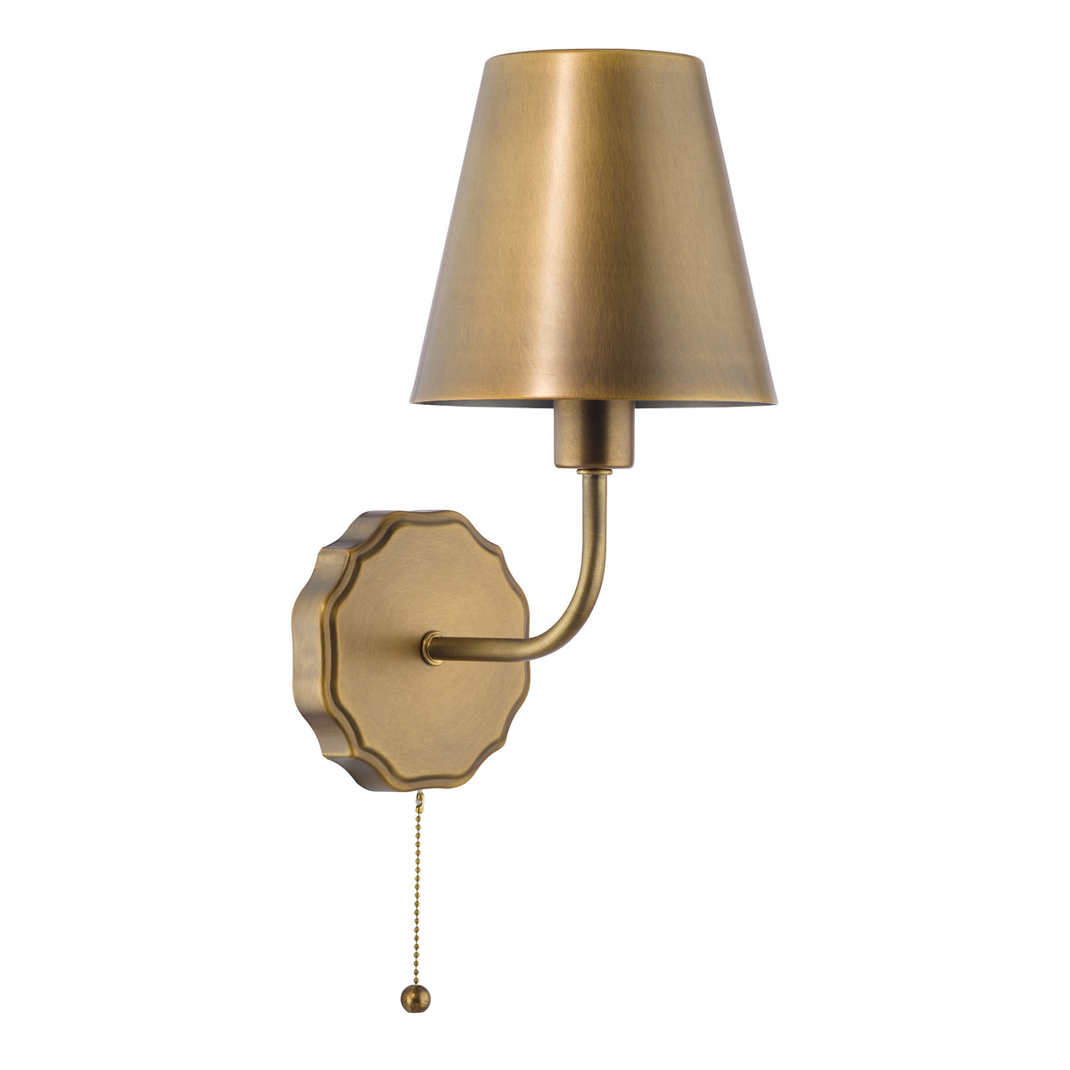 Dijon Switched Wall Light in Antique Bronze with Bronze Metal Shade